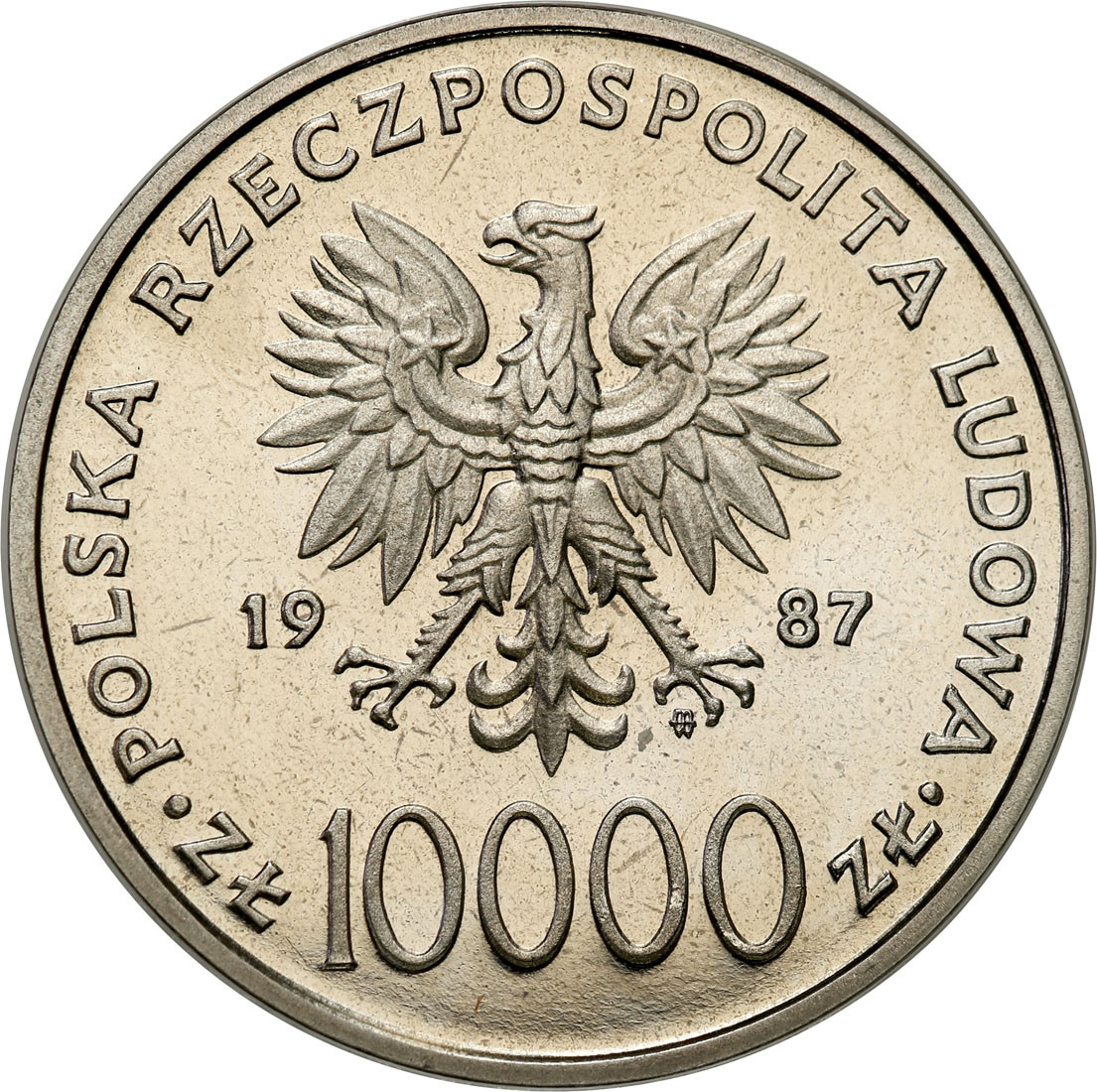 PRL. PRÓBA Nikiel 10.000 złotych 1987 Jan Paweł I